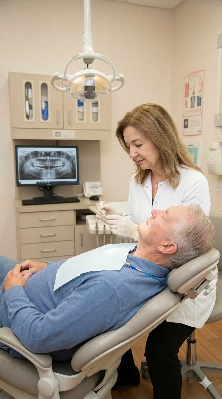 Dr. Maria A. Smith checking a patient